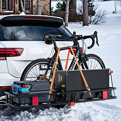 JAWJCP10078 - Heavy-Duty 500lbs Hitch Cargo Carrier with Waterproof Bag