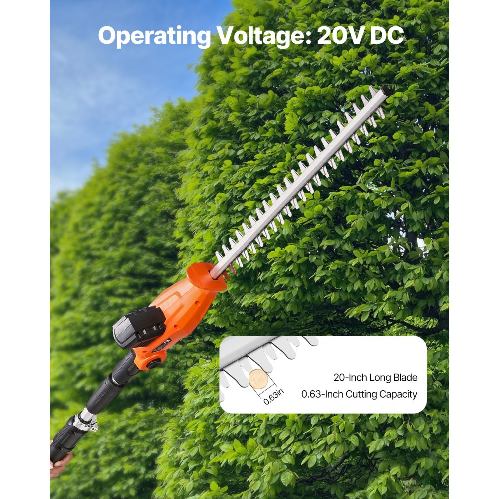 M0E-19ET-510 - 20" Telescoping Cordless Hedge Trimmer with 1200RPM Motor