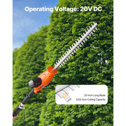 M0E-19ET-510 - 20" Telescoping Cordless Hedge Trimmer with 1200RPM Motor