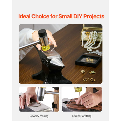 GZJ24 - Durable 25lbs Cast Steel Anvil, 12.3x2.5in Forging Surface