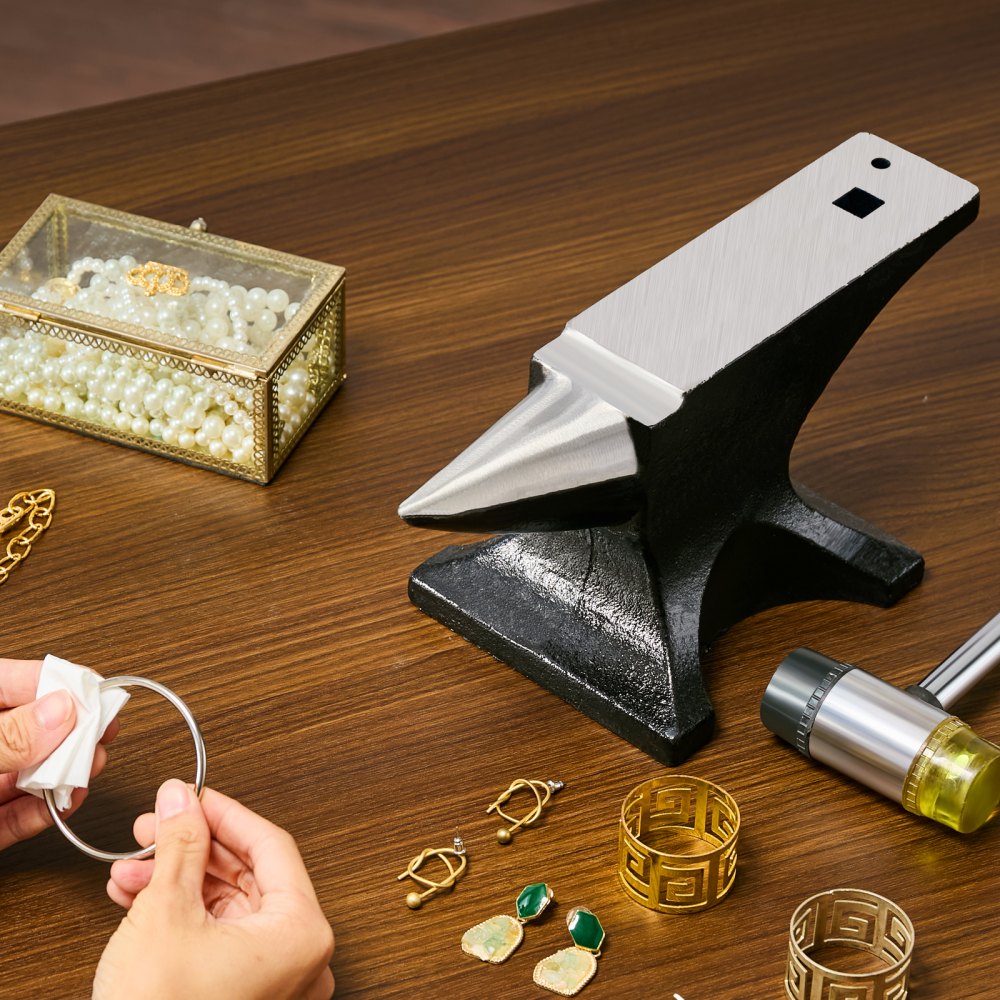 GZJ24 - Durable 25lbs Cast Steel Anvil, 12.3x2.5in Forging Surface