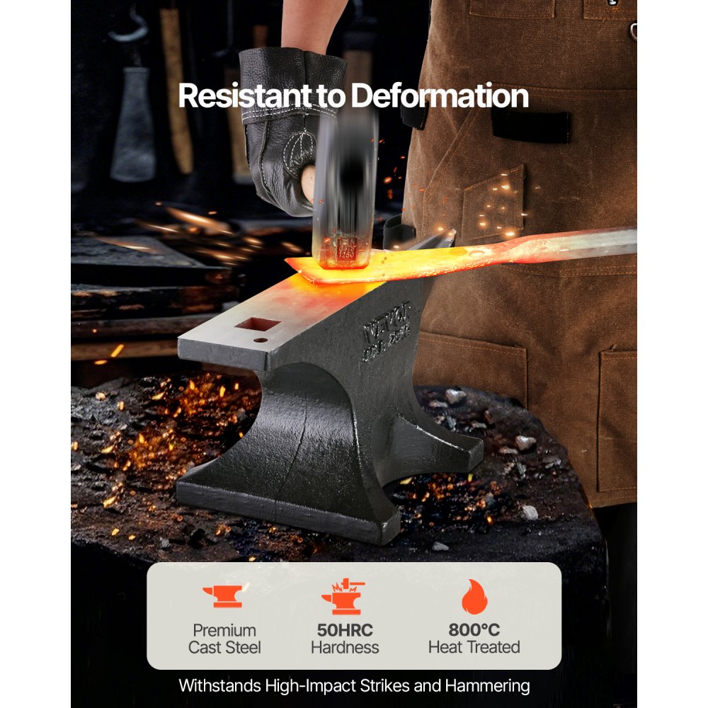 GZJ55 - 55lbs Cast Steel Anvil for Effective Forging and Shaping