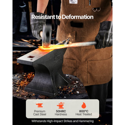 GZJ110 - 110lbs Cast Steel Anvil with Single Horn and High Rebound Rate