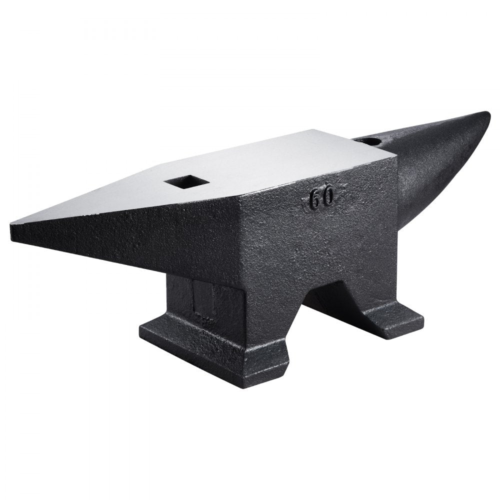132BLACK - Durable 132 lbs Cast Iron Anvil for Metalworking and Forging