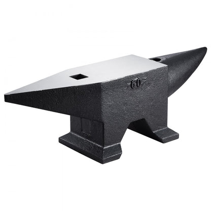 132BLACK - Durable 132 lbs Cast Iron Anvil for Metalworking and Forging