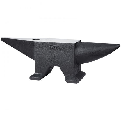 132BLACK - Durable 132 lbs Cast Iron Anvil for Metalworking and Forging