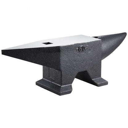 132BLACK - Durable 132 lbs Cast Iron Anvil for Metalworking and Forging