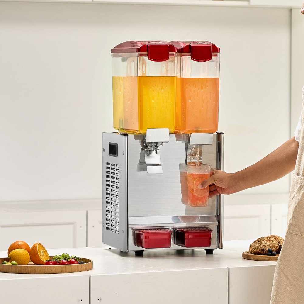 LYJ10LX2 - 10L Dual Tank Beverage Dispenser with 360° Mixing Blade