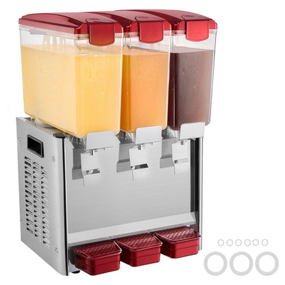 LYJ10LX3 - 10L Triple Tank Beverage Dispenser with Cooling and Stirring Features