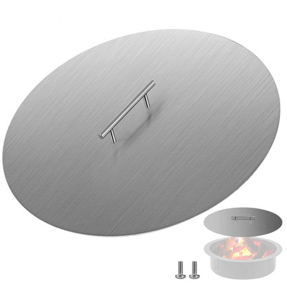 010868342009 - 20-Inch Stainless Steel Fire Pit Cover with Handle