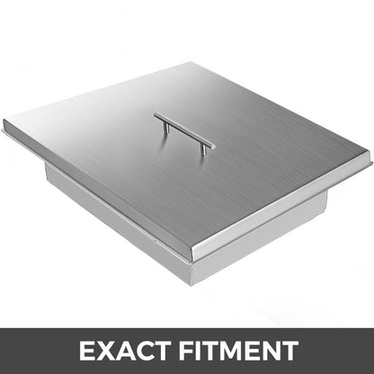 010581630885 - 27" Stainless Steel Fire Pit Lid with Handle for Outdoor Protection