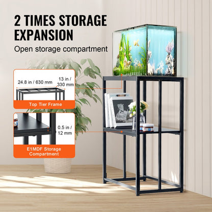 GSSU-FTS011 - 20-Gallon VEVOR Steel Aquarium Stand with 2-Tier Storage