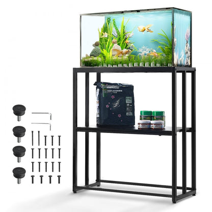GSSU-FTS011 - 20-Gallon VEVOR Steel Aquarium Stand with 2-Tier Storage