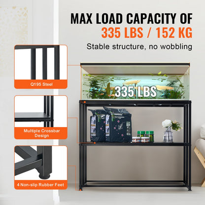 GSSU-FTS012 - 40 Gallon VEVOR Steel Aquarium Stand with 2-Tier Storage