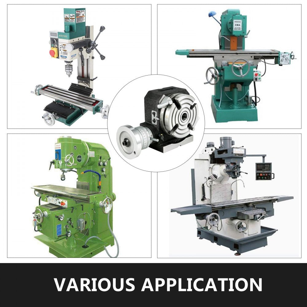 010367490221 - 4-Inch VEVOR Rotary Milling Table for Vertical & Horizontal Use