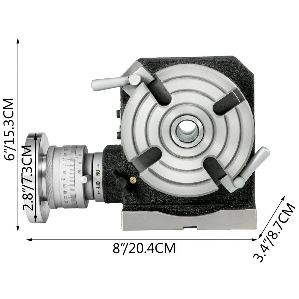 010367490221 - 4-Inch VEVOR Rotary Milling Table for Vertical & Horizontal Use