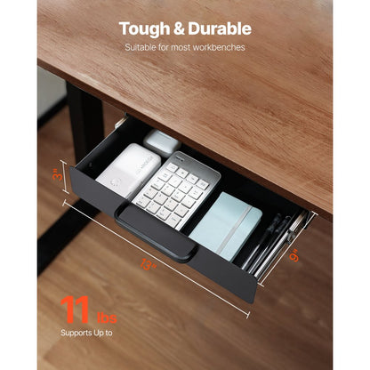 CT-1 - Durable 3" Under-Desk Organizer with Smooth Sliding Drawers