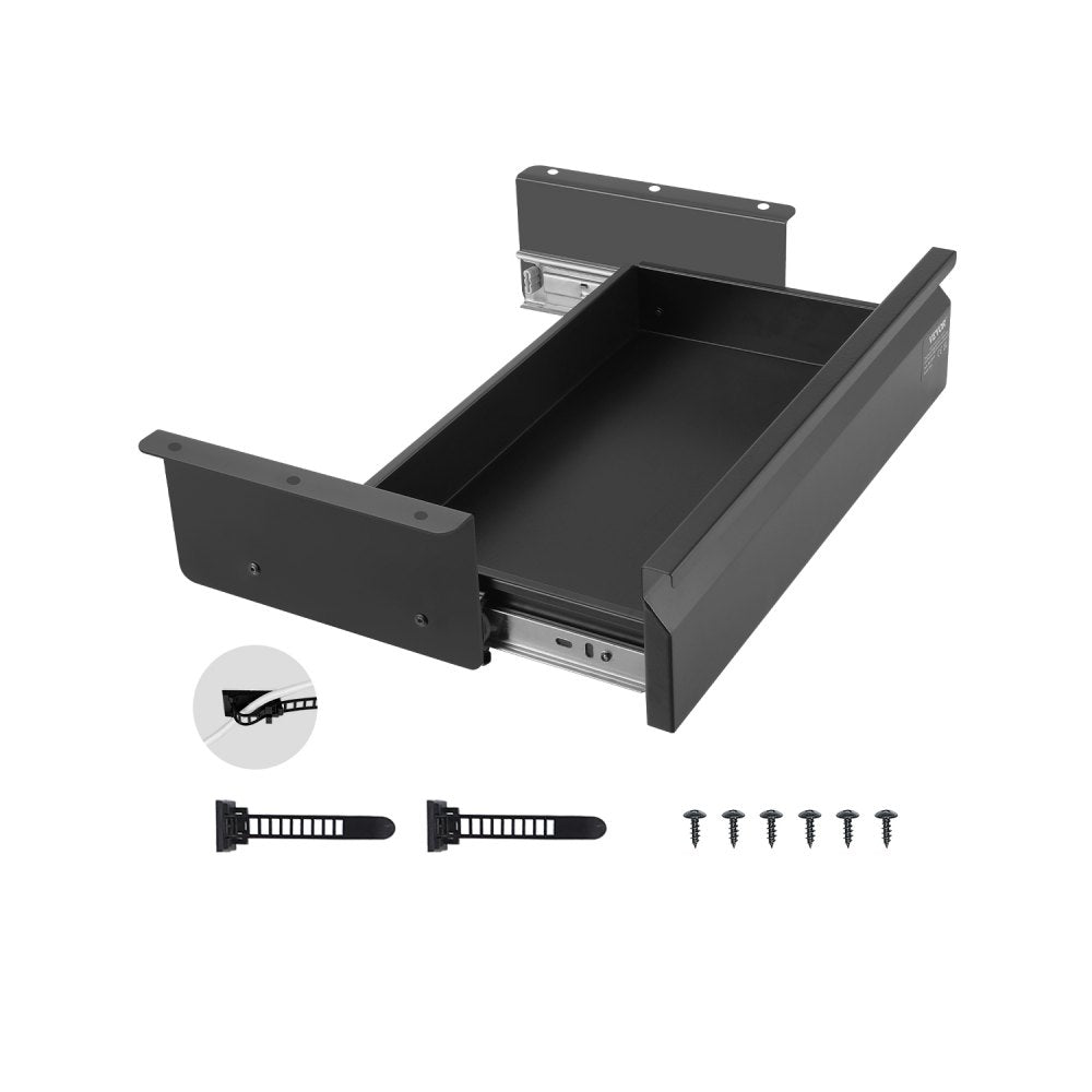 CT-4 - 16-inch Metal Under Desk Organizer with Cable Management
