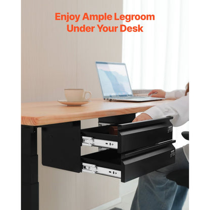 CT-5 - Under Desk Organizer with 2 Drawers, 11 lbs Capacity Each