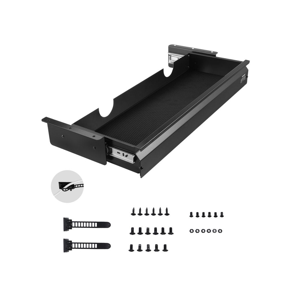 CT-7 - 26" Metal Under-Desk Drawer Organizer & Keyboard Tray
