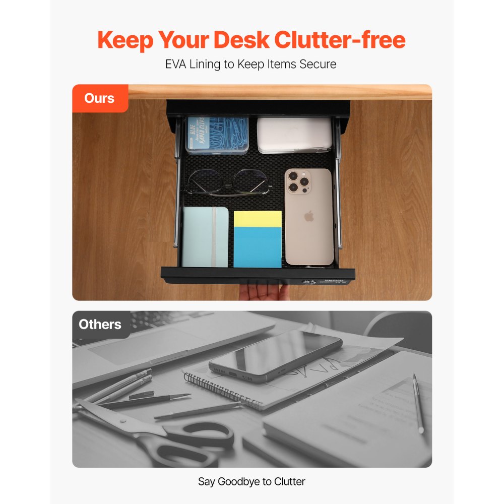 CT-2 - 13-Inch Lockable Steel Drawer Organizer for Home & Office