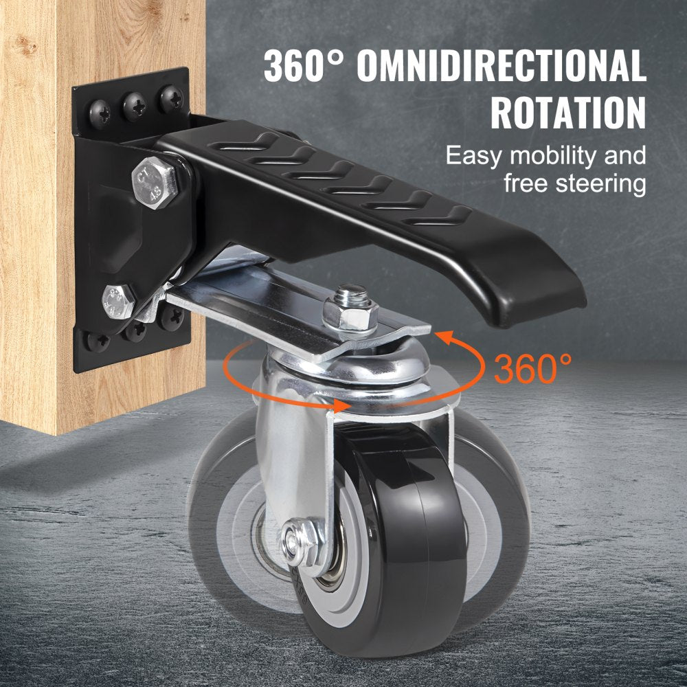 CC-CZJL-2.5 - Durable 165 lbs VEVOR Caster Wheels for Workbenches