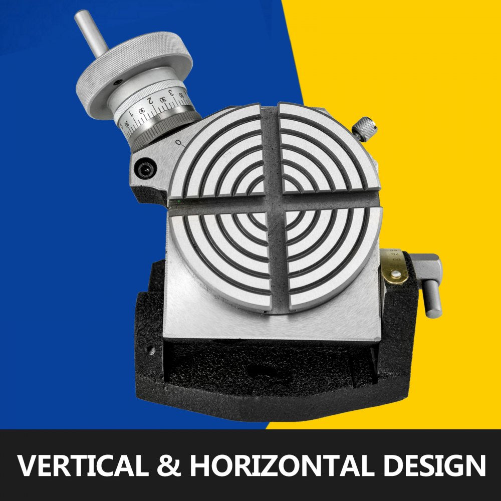 010191286296 - 4" VEVOR Rotary Table for Vertical & Horizontal Milling