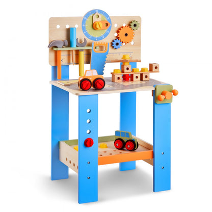 AC6637 - Durable Wooden Workbench Toy for Kids with Realistic Tools