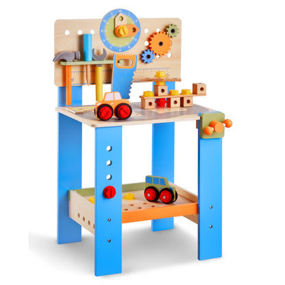 AC6637 - Durable Wooden Workbench Toy for Kids with Realistic Tools