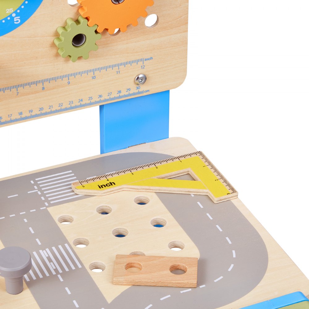 AC6637 - Durable Wooden Workbench Toy for Kids with Realistic Tools
