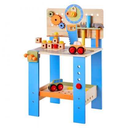 AC6637 - Durable Wooden Workbench Toy for Kids with Realistic Tools