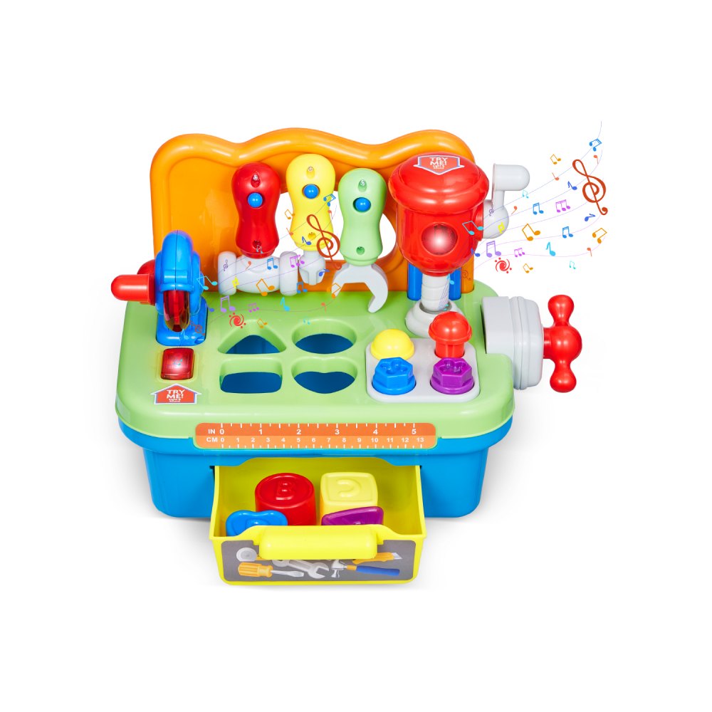 500-1 - Sturdy Toddler Workbench with Lights, Sounds & Tools