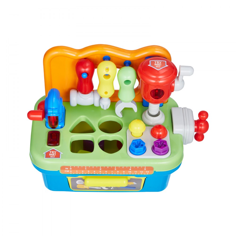 500-1 - Sturdy Toddler Workbench with Lights, Sounds & Tools