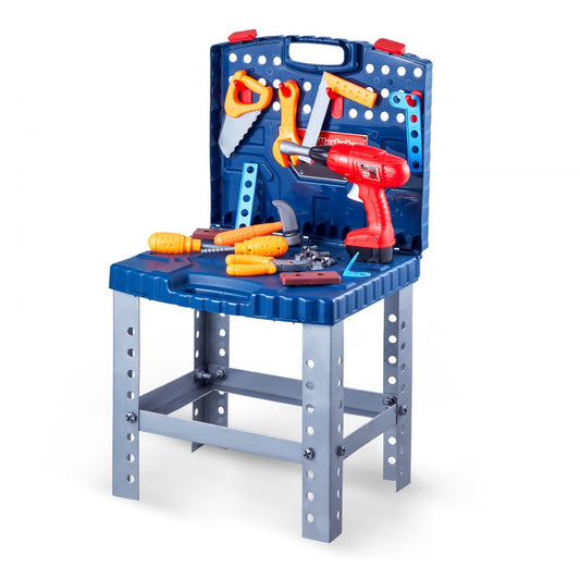 661-74 - 28.4" Kids Workbench with Realistic Tools & 56 Accessories