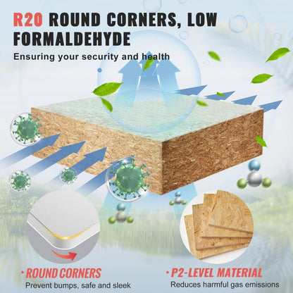 ZWE-BHB-01 - Durable Bamboo Table Top, 220.5 lbs Capacity, Easy Install