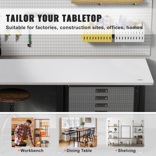 ZWE-BHB-01 - Durable Bamboo Table Top, 220.5 lbs Capacity, Easy Install