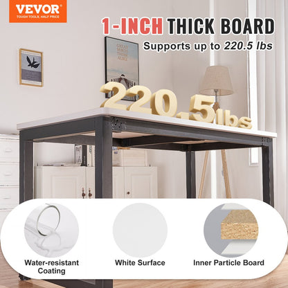 KLWT-02 - 60"x25" White Melamine Tabletop for Adjustable Standing Desks