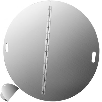 010690241516 - Durable 40" Stainless Steel Fire Pit Cover with Handle