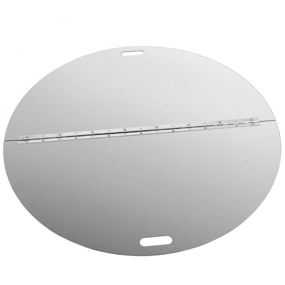 010690241516 - Durable 40" Stainless Steel Fire Pit Cover with Handle