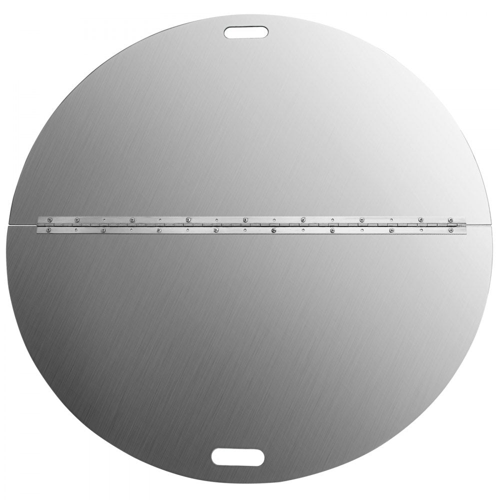 010690241516 - Durable 40" Stainless Steel Fire Pit Cover with Handle