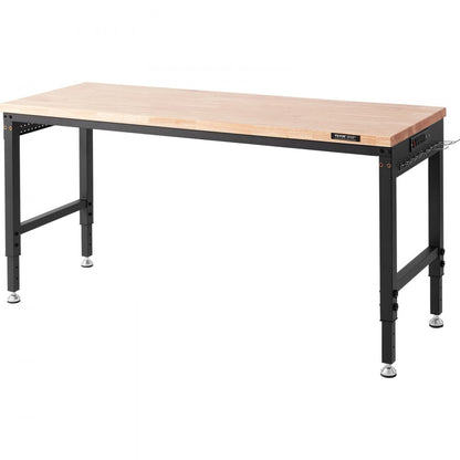 SHFGM7225 - 72" Adjustable Workbench with Hardwood Top & Universal Wheels