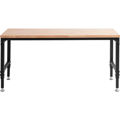 SHFGM7225 - 72" Adjustable Workbench with Hardwood Top & Universal Wheels