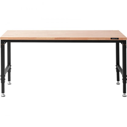 SHFGM7225 - 72" Adjustable Workbench with Hardwood Top & Universal Wheels