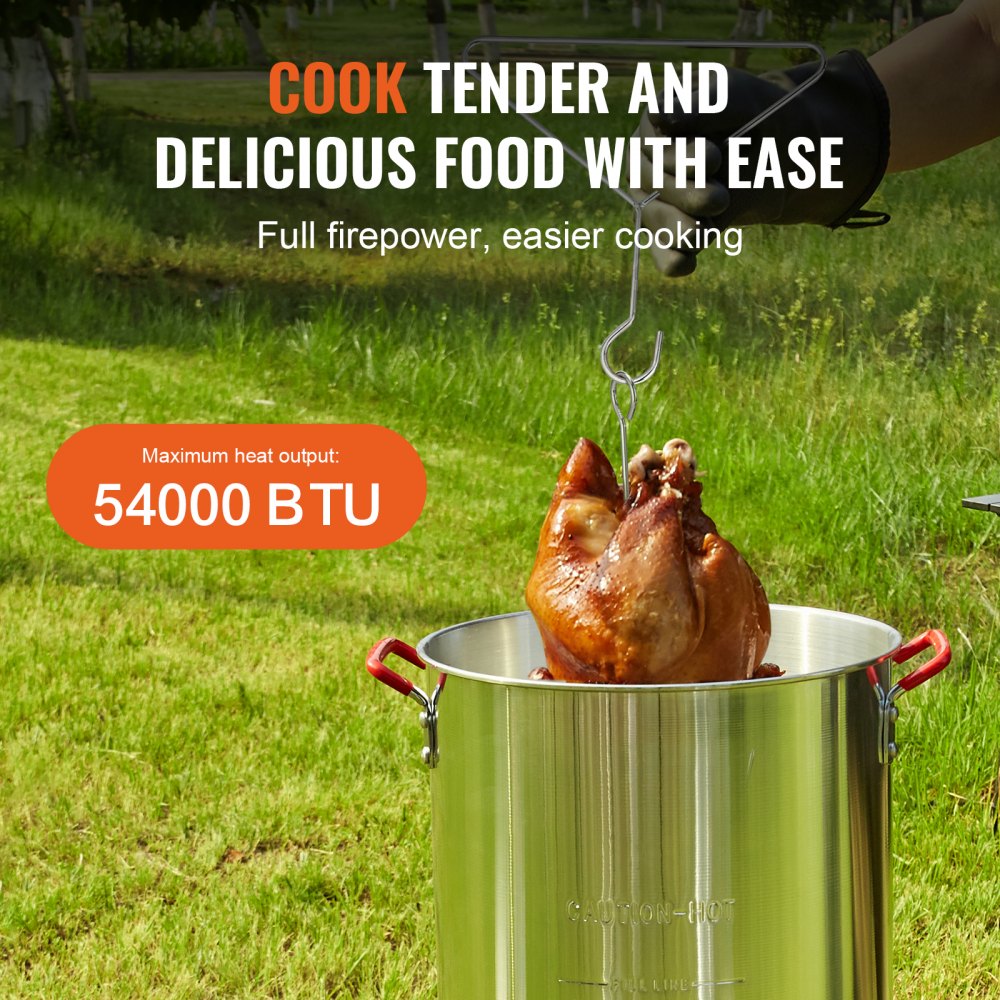 1630B - 30-Qt VEVOR Deep Fryer & Steamer with Accessories