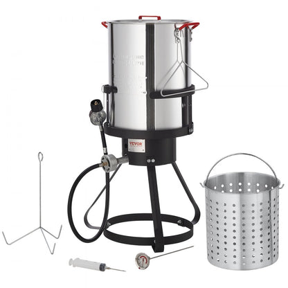 1630B - 30-Qt VEVOR Deep Fryer & Steamer with Accessories