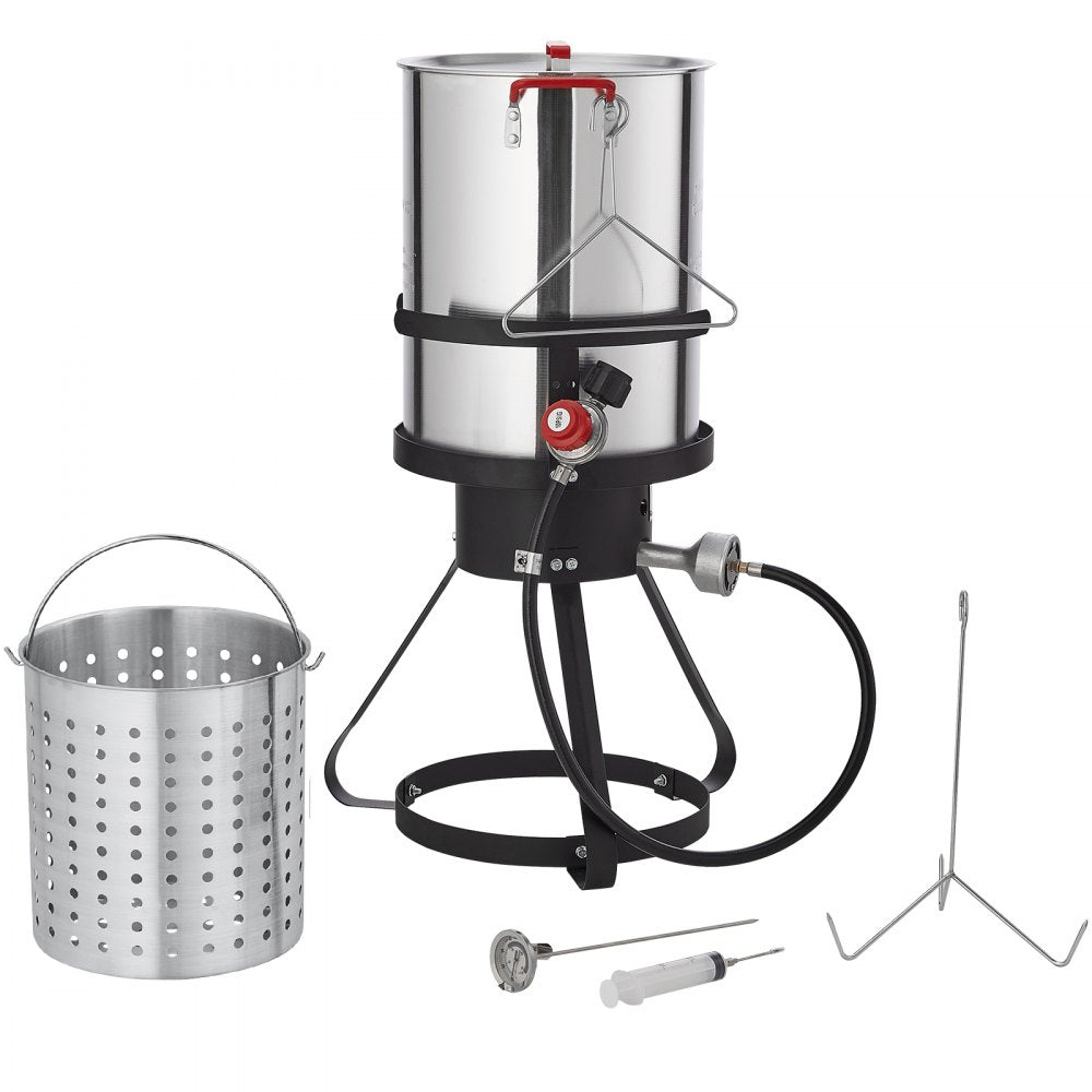 1630B - 30-Qt VEVOR Deep Fryer & Steamer with Accessories