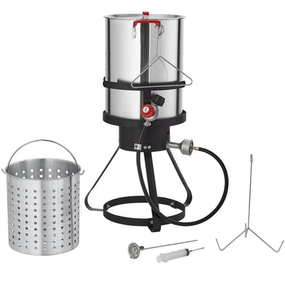 1630B - 30-Qt VEVOR Deep Fryer & Steamer with Accessories