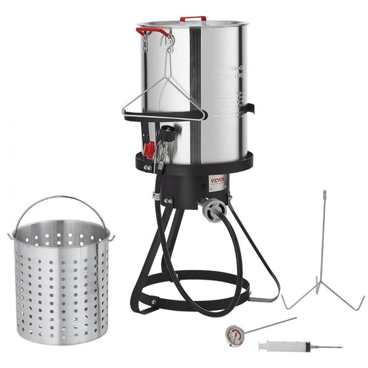 1630B - 30-Qt VEVOR Deep Fryer & Steamer with Accessories