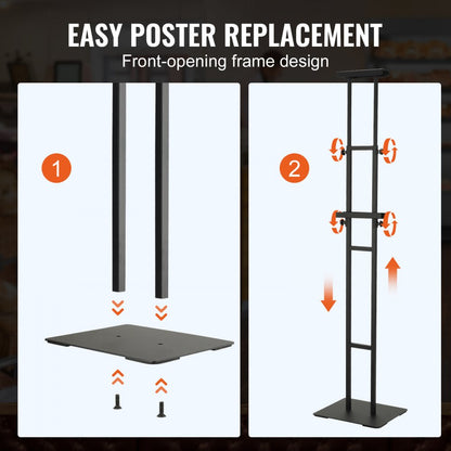 SW-03 - VEVOR Adjustable Poster Stand, 3.9" to 75" Height Range