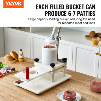 HR-130L-50MM*6-100MM - Efficient Burger Patty Maker for 6-7 Patties at Once